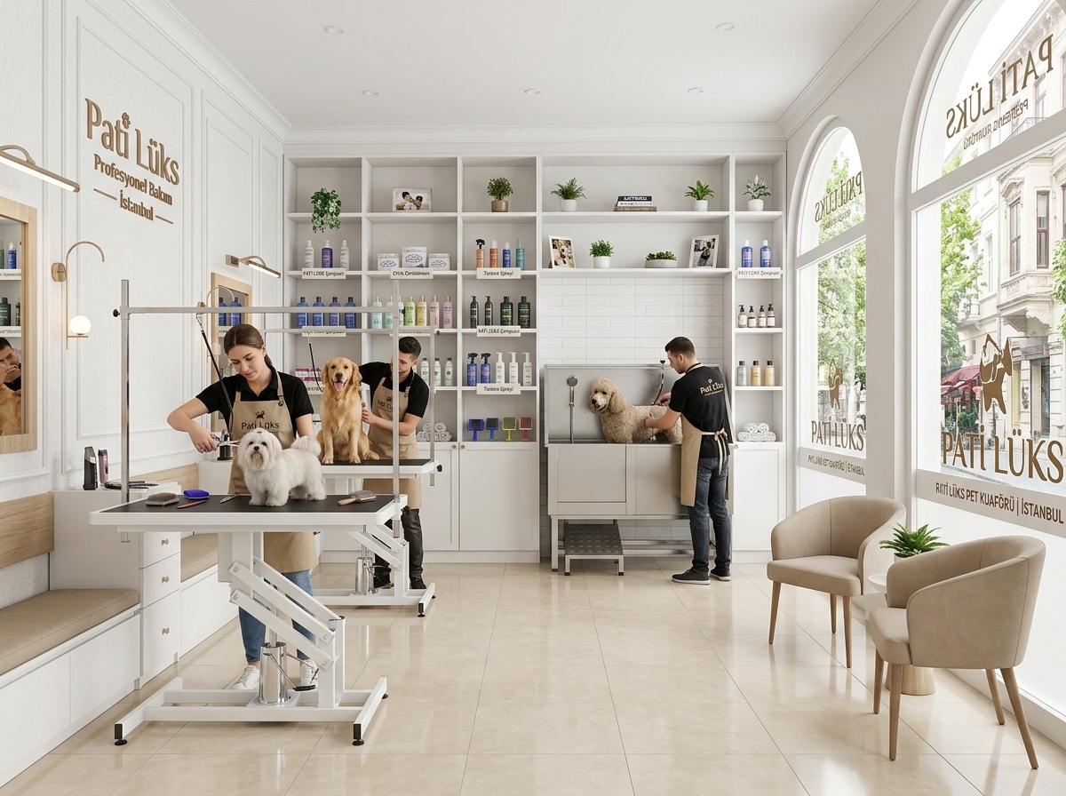 Interior of Kumar Grooming premium pet salon in Istanbul